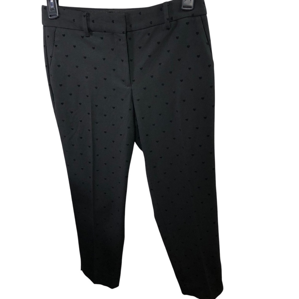 Talbots Hampshire Ankle Pants 6P Women's Black Career Office Heart Embroidered - Picture 7 of 15